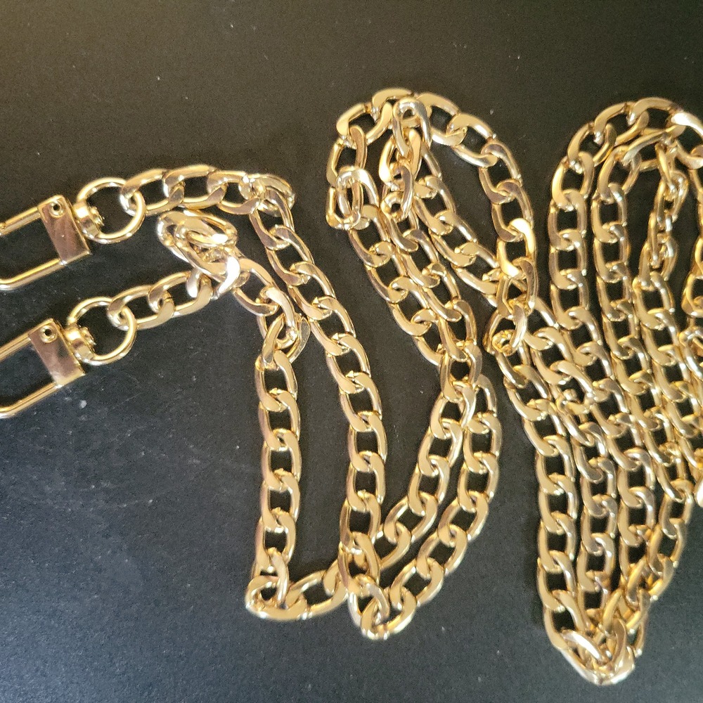 Gold Tone Handbag Chain Strap Replacement 46 Inch Crossbody DIY Crafts Y2K